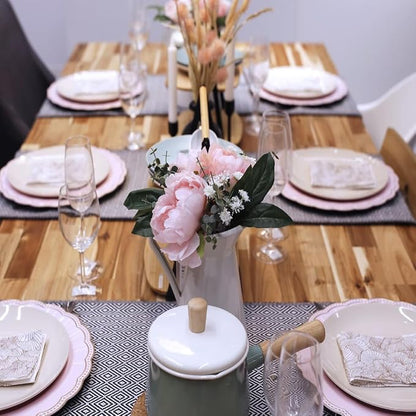 Pink Round Charger Plates, 13 Inch Metallic Chargers - Image 7