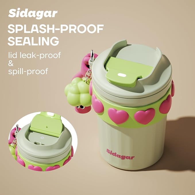 SDGA+ 12 oz Travel Coffee Mug Spill Proof Leak Proof, Stainless Steel Thermal - Image 3