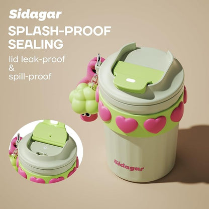 SDGA+ 12 oz Travel Coffee Mug Spill Proof Leak Proof, Stainless Steel Thermal - Image 3