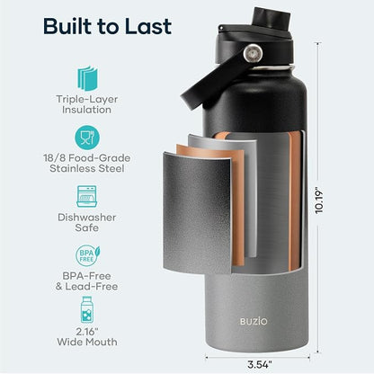 BUZIO Triple Wall Vacuum Water Bottle - Image 4