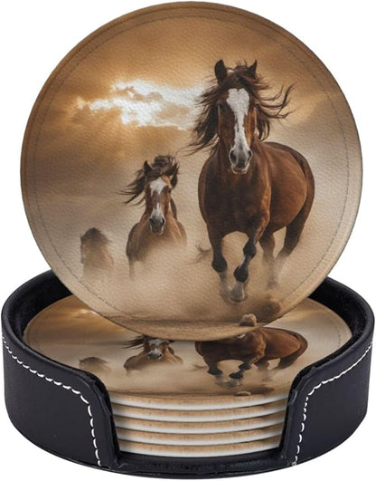 6 Pcs Leather Coasters for Drinks - Image 2