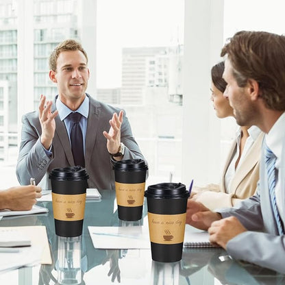 Lamosi 500 Pack 16 oz Coffee Cups, Disposable To Go Paper Cups - Image 3