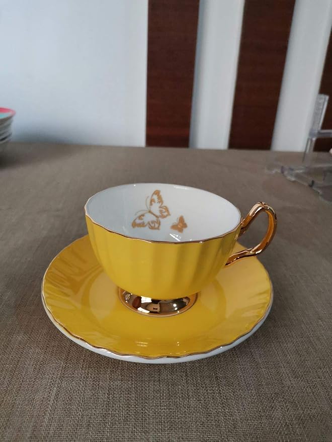 Bone China Cup and Saucer Set- Butterfly and Elegance - Image 5