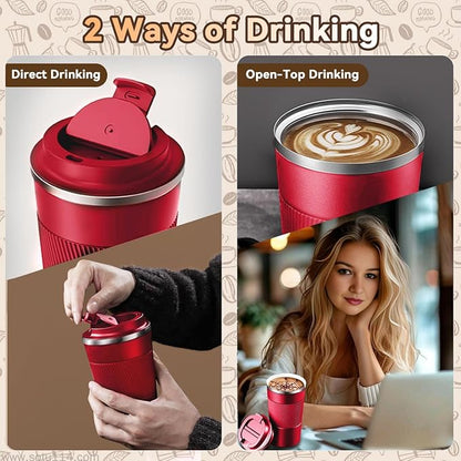 12OZ Travel Coffee Mug Insulated Coffee Cup - Image 8