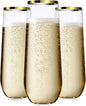 Maaacute 24 Pack Plastic Champagne Flutes, 9 Oz Disposable Mimosa Glasses | by Maaacute