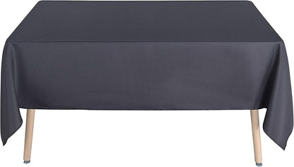sancua Rectangle Tablecloth - 54 x 120 Inch - Water Resistant Spill Proof Washable Polyester Table Cloth, Decorative Fabric Table Cover for Dining Tables, Buffet Parties and Camping, Grey