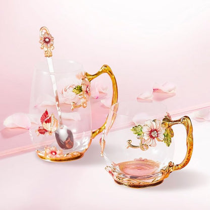 Flower Tea Cup, Gift Box for Her Mom Wife Grandma Girls Friends Valentines - Image 2