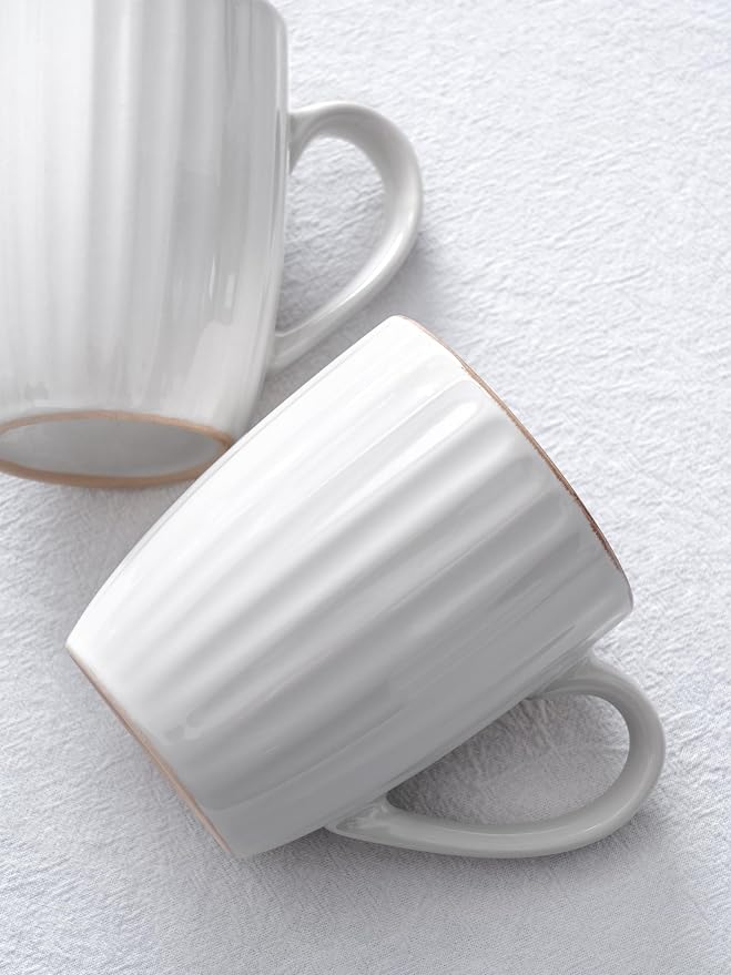 famiware Eden Coffee Mugs Sets of 6, 12 oz Ceramic Stoneware Mug Cup Set | - Image 4