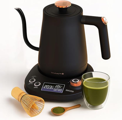 Viante Electric Gooseneck Kettle 0.8L, Pour Over Coffee & Tea, Temp Control | by Viant%C3%A9