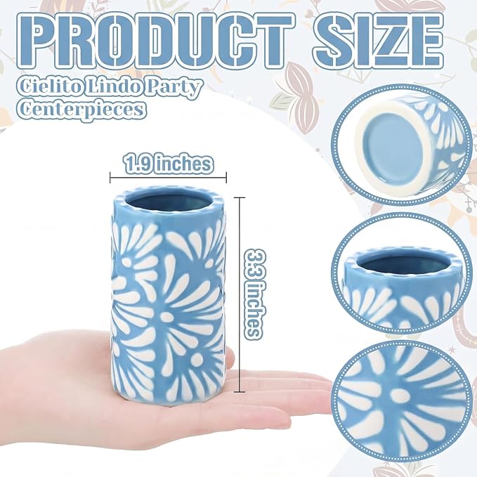 24 Set Cielito Lindo Party Favors, Handleless | Mexican Tequila Shot Glasses - Image 3