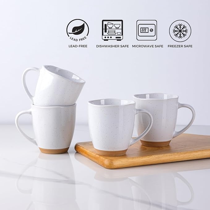 AmorArc 12oz Ceramic Coffee Mugs set of 6, Stylish Coffee Mugs - Image 6