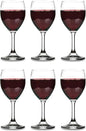 Vikko 8.5 Ounce Small Wine Glasses Set of 6, Fancy Red and White Wine Glass, Durable Stem, Copas De Vino Dishwasher Safe