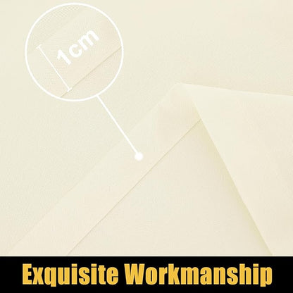 Smiry Rectangle Picnic Table Cloth, Waterproof Elastic Fitted Tablecloths for 6 Foot Tables, Washable Polyester Table Cover for Camping, Indoor and Outdoor (Beige, 30"x72")