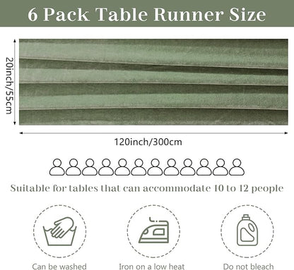 Velvet Table Runner 20 x 120 Inches 10ft Luxurious Thick Soft Velvet Christmas - Image 2