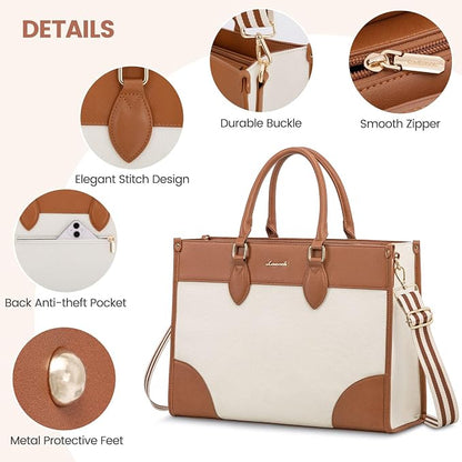 LOVEVOOK Laptop Bag for Women 15.6 lnch, Waterproof Laptops Tote Bags for Womens - Image 6