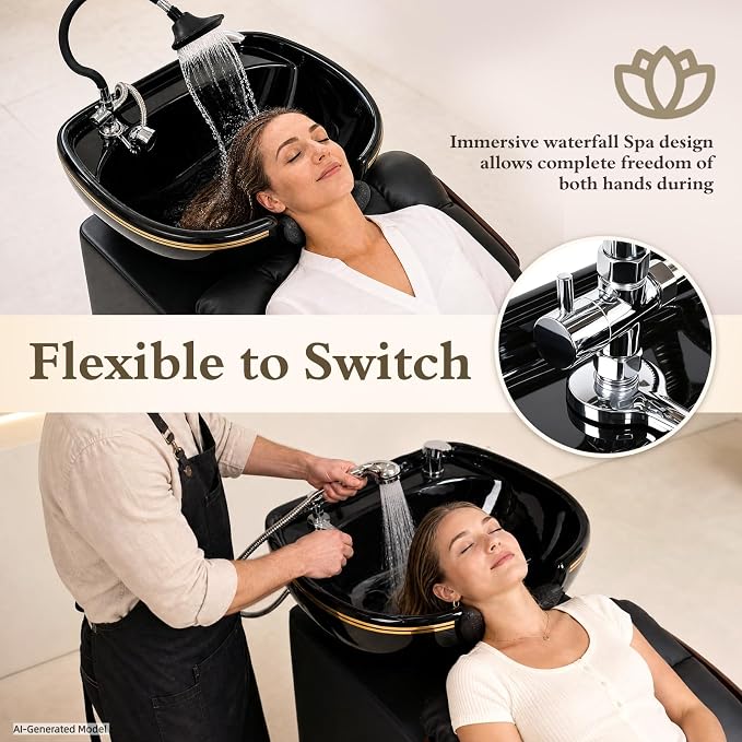 Shampoo Bowl and Chair Set of 3 - Image 5