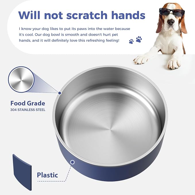 WENBOKMIN Dog Bowl, Stainless Steel Dog Food and Water Bowl - Image 4