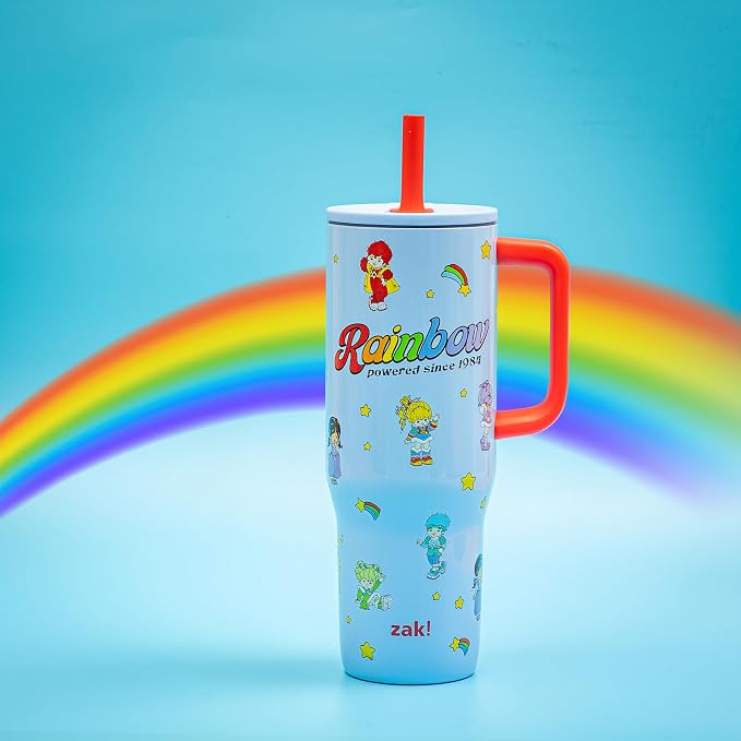 Zak Designs Rainbow Brite 30oz Spill-Proof Stainless Steel Travel Tumbler | BPA - Image 2