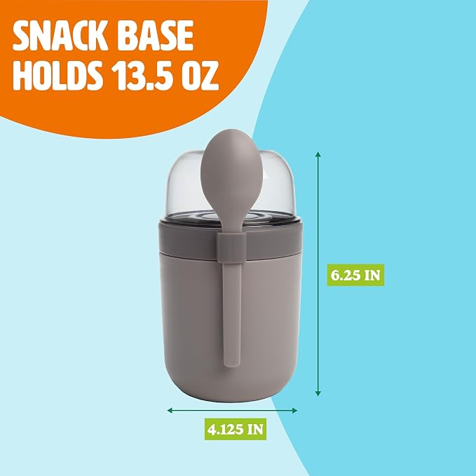 Tasty Travel Snack Cups with Spoons, On-The-Go Snacking, Divided Compartments - Image 7