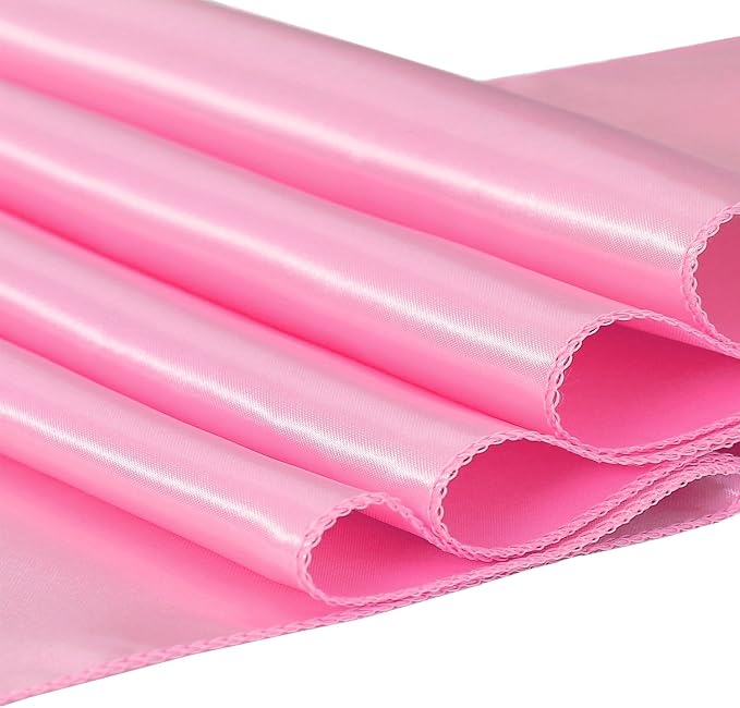 Pack of 10 Satin Pink Table Runners 12 x 108 Inches - Image 5