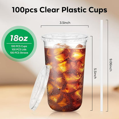 100 Pack 18 oz Plastic Cups - Image 4