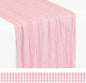 Showgeous 30 Pack Light Pink Cheesecloth Table Runner, 17 x 108 Inches | Boho by Showgeous