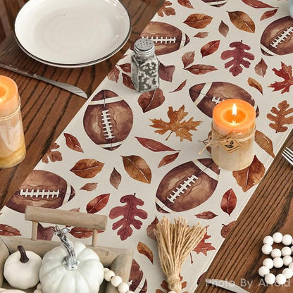 Artoid Mode 210 GSM Fall Table Runner 13x48 Inch Home Party Decor | Rugby Maple - Image 7