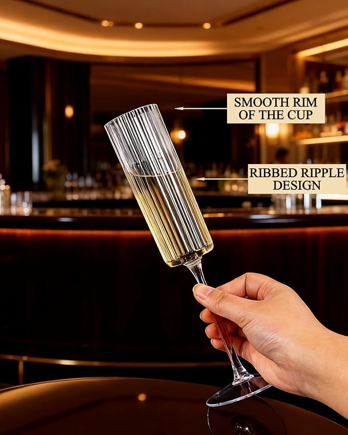 Ciaell 24 Pack Plastic Champagne Flutes - Image 7