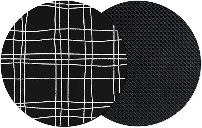 Simple Grid Coasters Set of 2 Absorbent Coasters by Unknown