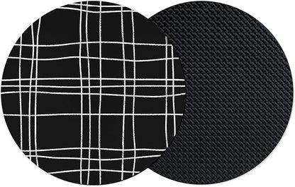 Simple Grid Coasters Set of 2 Absorbent Coasters by Unknown