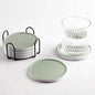 Set of 6 Sage Green Coasters by Hoomey