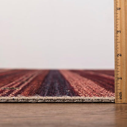 Keen Home Design 2x7 Rug - Machine Washable Runner Rug with Non-Slip Backing, Ideal for Hallway, Entryway, Kitchen, Laundry Room - Vintage, Easy Clean, Durable, Low Pile Rug - (2'6" x 7')