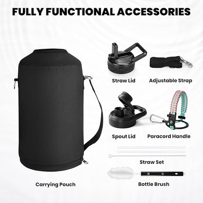 RAYMYLO One Gallon Water Bottle Insulated 128 oz, Stainless Steel | Triple - Image 7