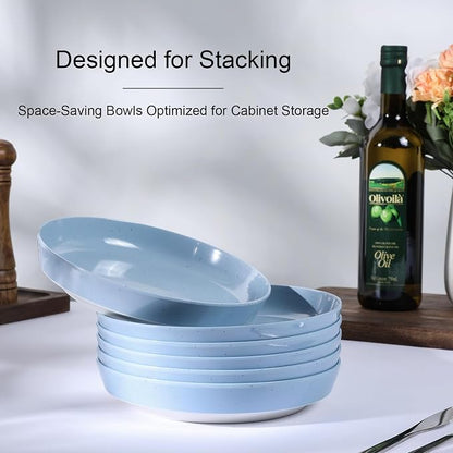 Webbylee 8.25" Melamine Pasta Bowls Set of 6-28oz Melamine Large Salad - Image 4