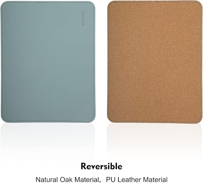 Double-Sided PU Leather & Cork Mouse Pad - Image 2