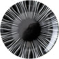 Cabilock 10-inch Dinner Plate and Dessert Dish Ceramic Pasta Serving Plate with Dark Striped Pattern for Home and Restaurant Use