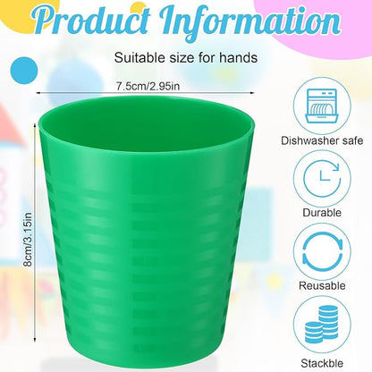 Eccliy 36 Pcs Kids Cups Bulk, 8 oz Plastic Toddler Drinking Cups Unbreakable - Image 4