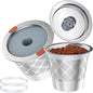 Reusable k Cup Coffee Filters, Universal stainless steel Refillable k Cups by NOALTO