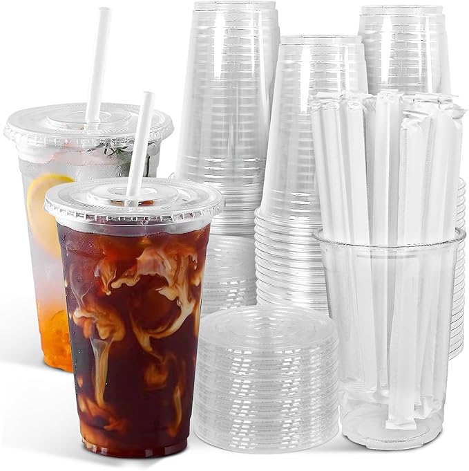 Ginkgo 100-Pack 20oz Clear Plastic Cups by HOME