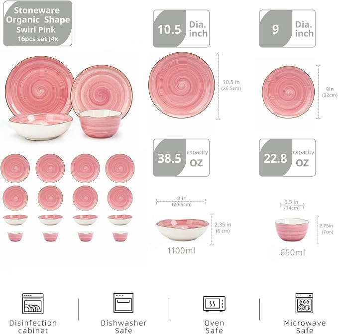 Highland 16-Piece Dinnerware Set Service - Image 2