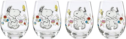 Lenox Chef Snoopy Glass Tumblers, drinking glasses by Lenox