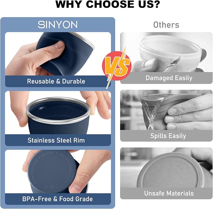 Collapsible Travel Cup, BPA-Free Reusable Water Cup | Lightweight Drinking Cups - Image 3
