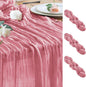 Cheesecloth Table Runner Dusty Rose 10FT Boho Gauze, 3 Pack | 120 Inch Cheese by Wokceer