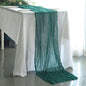 Efavormart 10ft Peacock Teal Cheesecloth Table Runner by efavormart