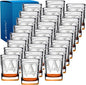 Personalized Square Shot Glasses Set of 25 Orange Bottom 2oz Engraved Initial and Name Custom Gifts, Weddings, Birthdays, Party, Event, Decorations