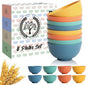 Wheat Straw Small Bowls, Unbreakable Dessert Bowls 8 PCS, 10 OZ Small Plastic by HOMIENLY