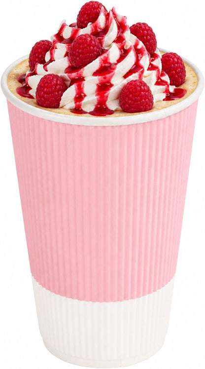 Restaurantware 16 Ounce Ripple Wall Disposable Coffee Cups, 500 Insulated Light by Restaurantware
