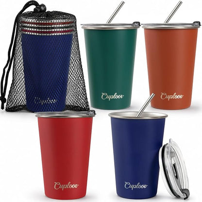 16 oz Stainless Steel Cups by CUPLOOV