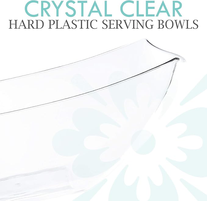 PLASTICPRO Disposable 128 ounce Square Serving Bowls, Party Snack or Salad Bowl - Image 3