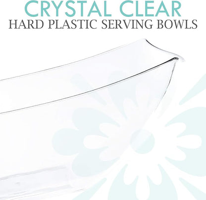 PLASTICPRO Disposable 128 ounce Square Serving Bowls, Party Snack or Salad Bowl - Image 3